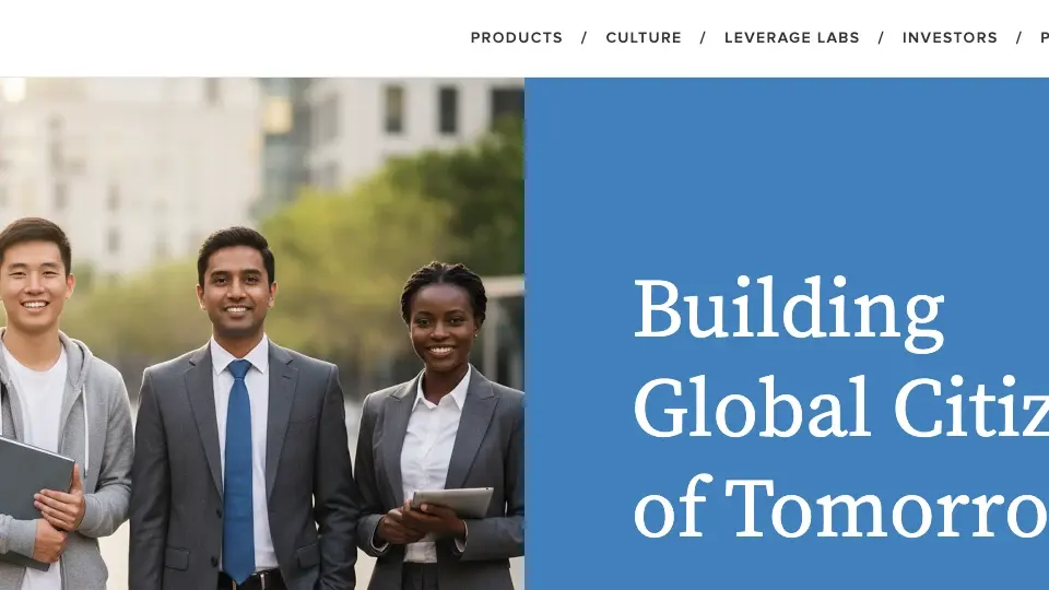 Website von Leverage Edu